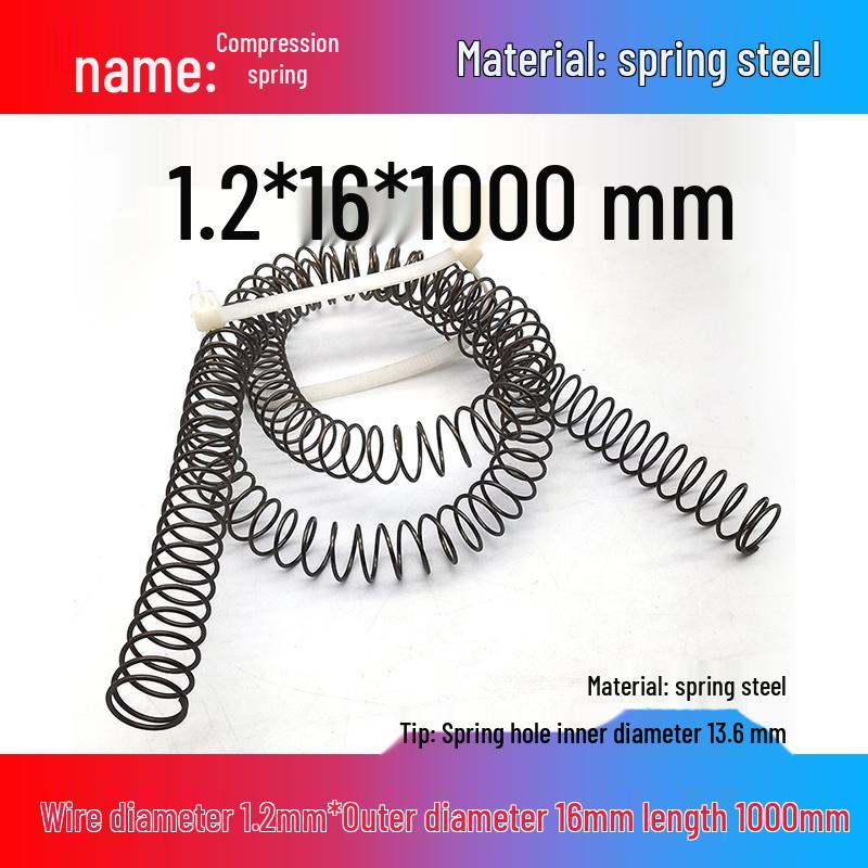 Spring Wire: 1m Long, Soft Pressure, Manganese Steel, 0.3-4.5mm Diameter, Yellow Compression Return.
