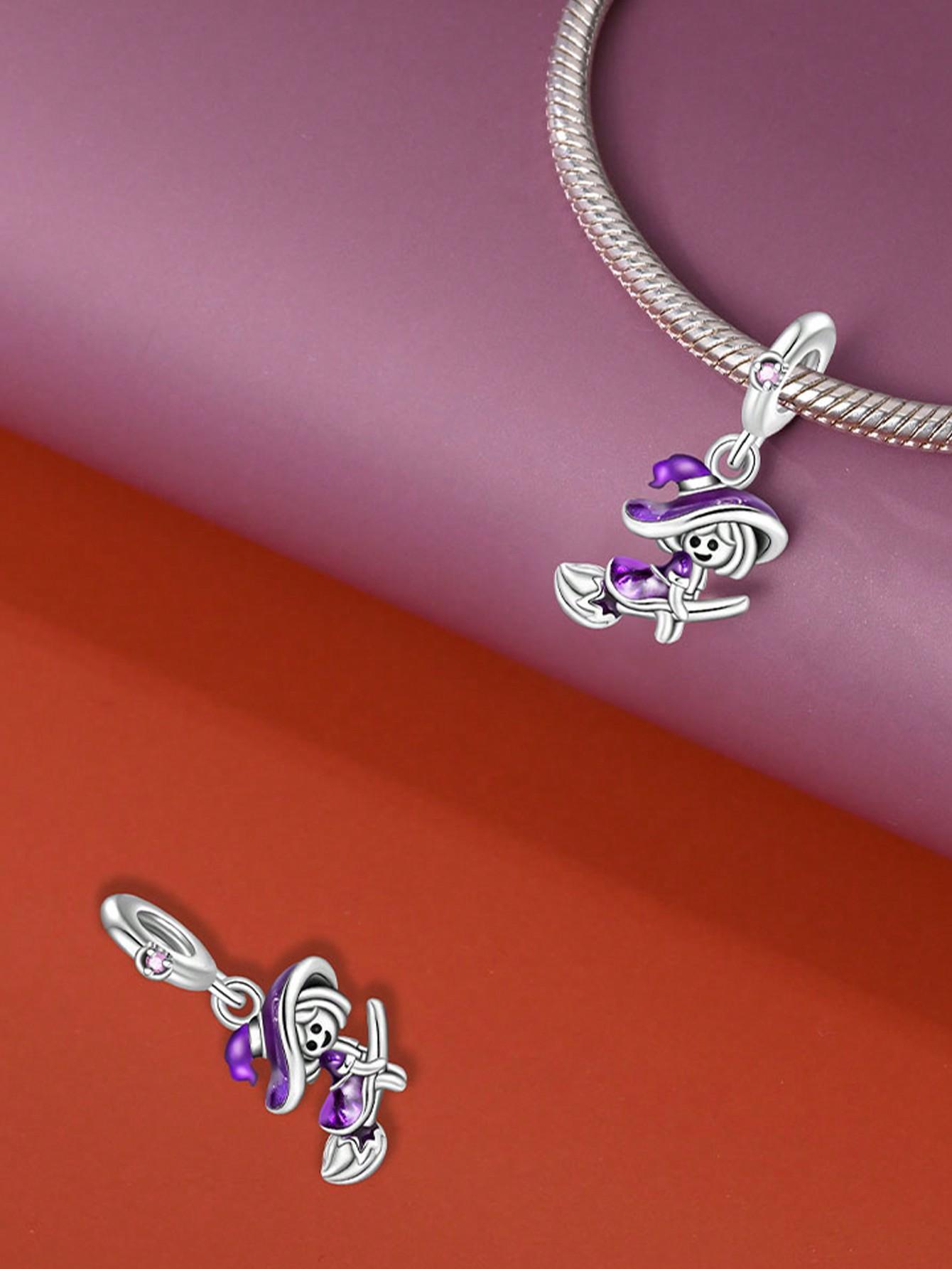 

Charm Plata Copper Colors Halloween Witch Hat Bead Charms Pendants For Genuine Bracelets For Women DoItYourself Jewellery Love Gifts