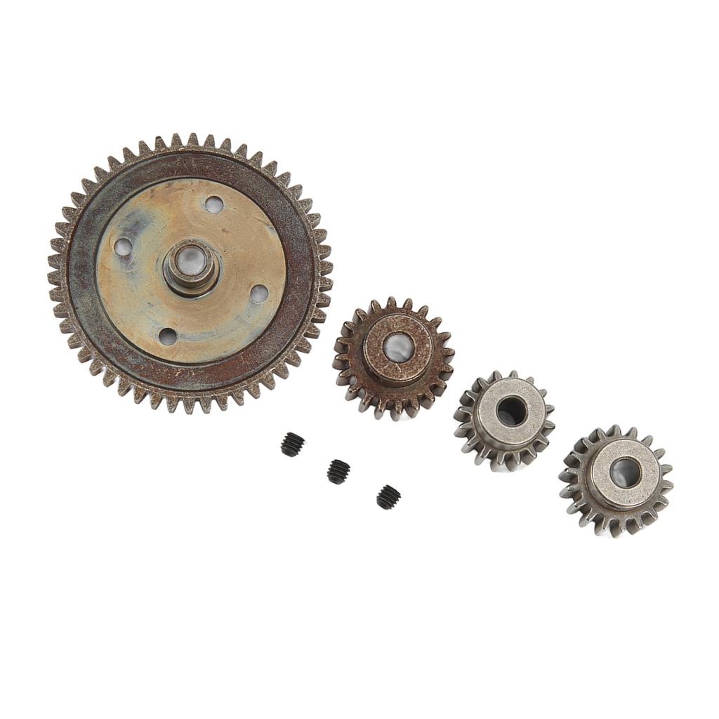 RC Car Gear Set 50T Metal Main Gear and 21T 19T 17T Pinion RC Replacement Gear Combo for Arrma Typhon 1 8 RC Cars