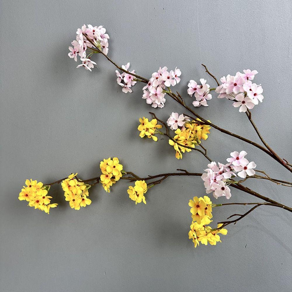 Plastic Silk Pear Blossom 100cm Fake Plants Artificial Wintersweet Branches  Wedding Birthday Party