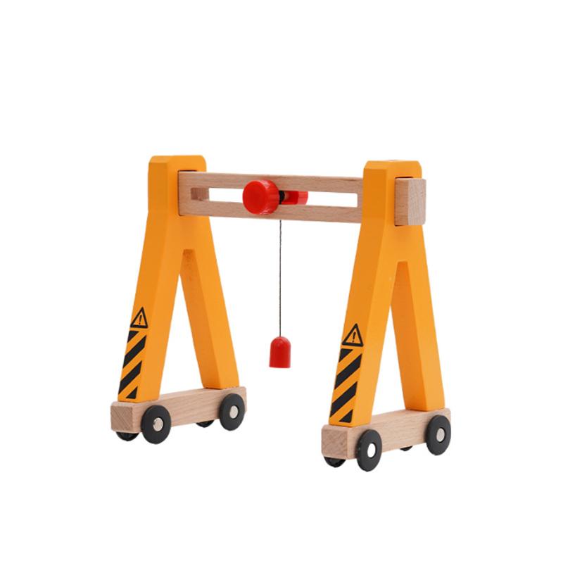 Wooden Train Track Accessories Tower Crane Compatible with Thomas Brio Track All Major Brand Railway Track
