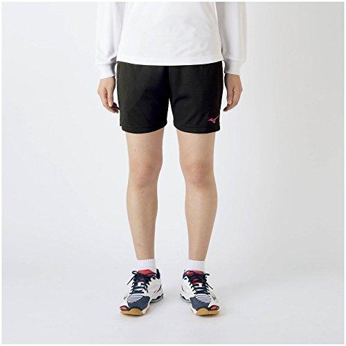 Mizuno Women's Volleyball Shorts V2MB0211, Black/Berry Pink, Size Small (Equivalent to Japanese Size Small)