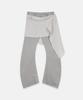 Nash Detachable Layered Skirt Pants Ash Beige