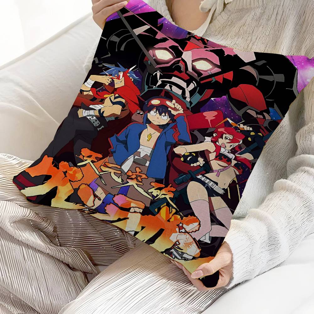 

Anime Gurren Lagann Pillow Cover For Bedroom Room And Living Room Sofa Decorative Cushion Cover 40cmx40cm