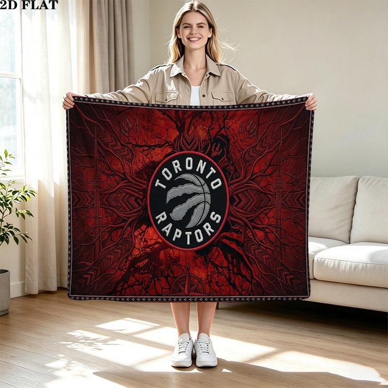 Toronto Raptors Print Flannel Blanket High Quality Warm Comfortable Cover for All Seasons Perfect for Gifts Home Decor