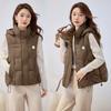 Cotton Vest Women's Autumn and Winter Girlfriends' Hooded Short Loose Casual Thickened Warm Outer Wear Vest