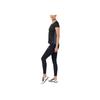 Sur Performance T Doux Sportif Simple Manches Courtes Regular T-shirt Femme Hauts Noir Gris Foncé 202.00237