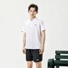 Camiseta Polo de Manga Corta Transpirable de Secado Rápido con Logo Li Ning Unisex Camisetas Polo Blancas APLR125-1