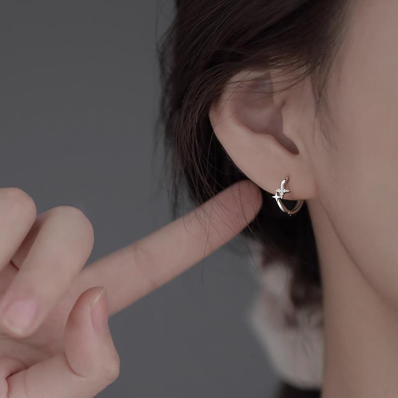Simple Star Mango Earrings Trendy Elegant Lady's Accessories Classic Jewelry Star Personality Temperament Light Luxury Senior Sense of Earrings Casual