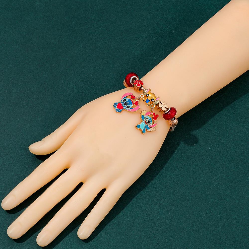 Stitch Cartoon Hand Chain With Zinc Alloy Material For Kids And Teens Gifts