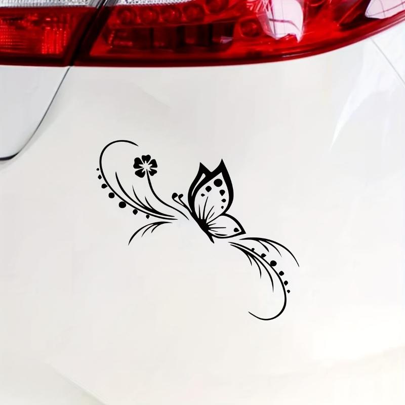 Fashion Butterfly Flowers Car Stickers Decoration Floral Art Reflective Vinyl Decals Car Motorcycle Decoration Accessories