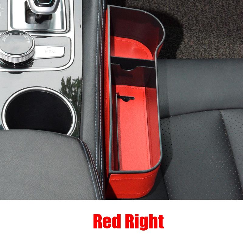 Leather Car Cup Holder Seat Side Pockets Storage Holder Auto Seat Gap Crevice Storage Organizer Box Auto Interior Accessories