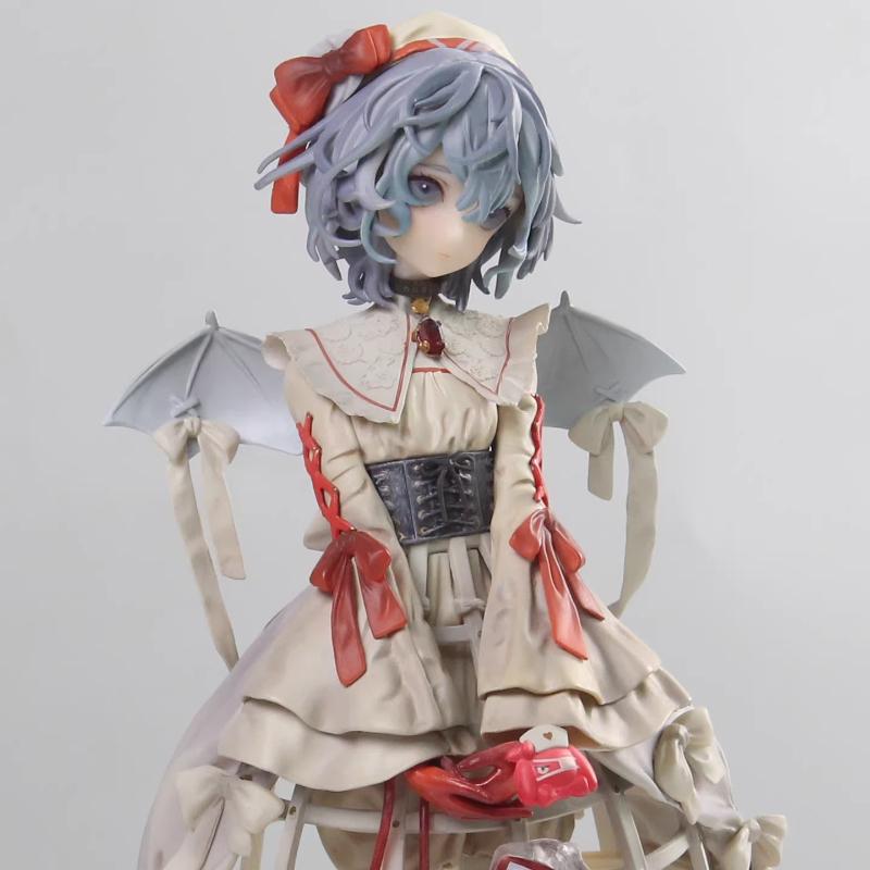 New 27cm Project Remilia Scarlet Anime Short Hair Girl Collectible Figure Desktop Decor Statue For Anime Fans Collection Display