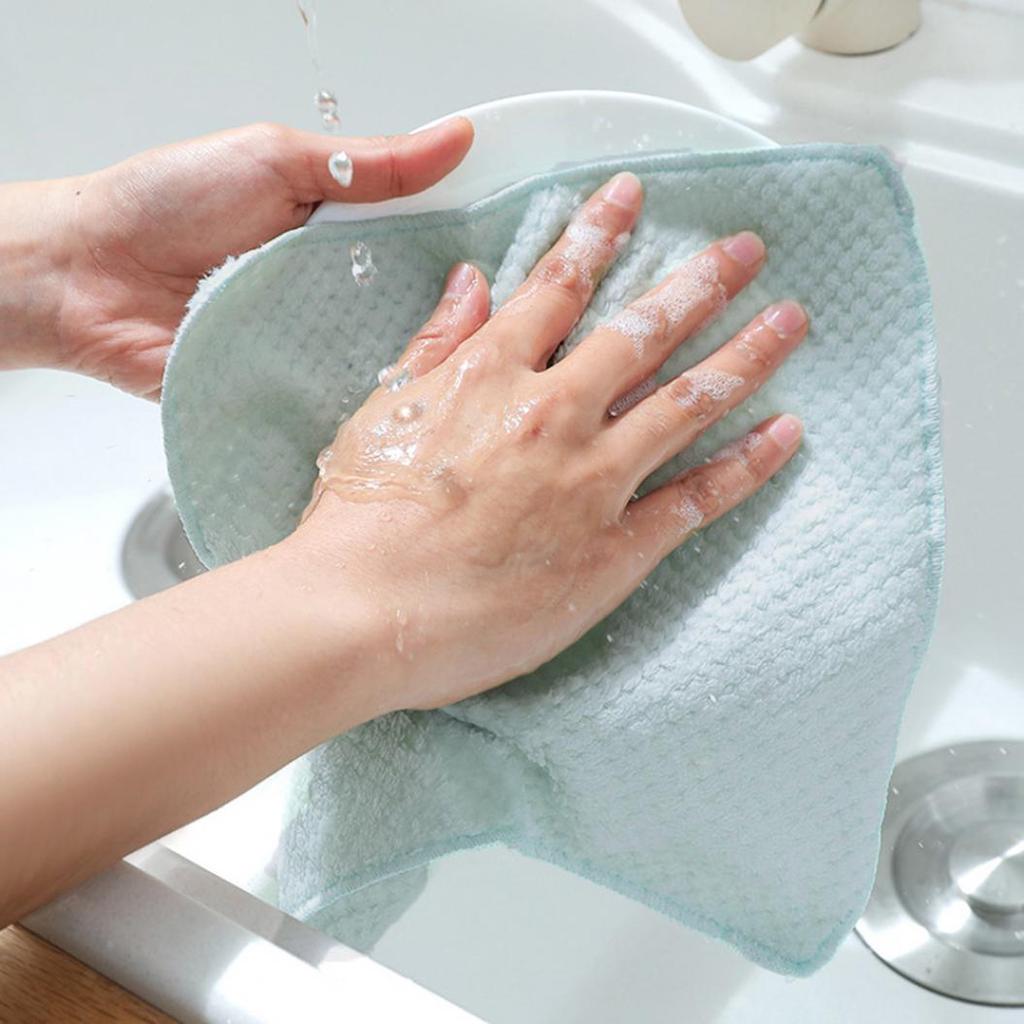Absorbent Dish Cloth Tableware Non-stick Cleaning Towel Kitchen Tool Gadgets