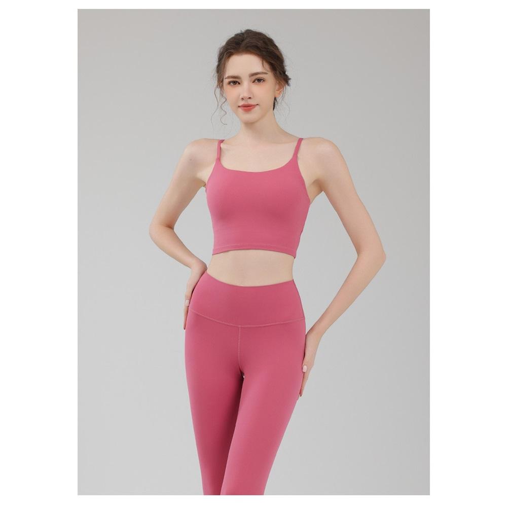 Naked Sports U-shaped Vest With Thin Shoulder Straps, Beautiful Back, Easy To Wear, Quick Drying, Breathable Fitness Camisole, Yoga Suit, Bra Set