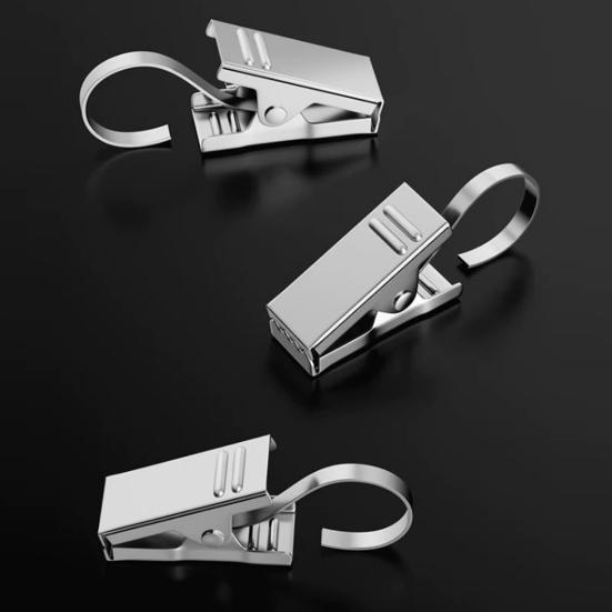 20Pcs Stainless Steel Hooks Clips Rustproof Weather-Resistant Multi-purpose Curtain String Light Hangers S Hooks