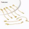 14K Gold Plated Extension Chain With Lobster Clasps End Extension Tail Chain Connector For DIY Bracelet Necklace Making Findings