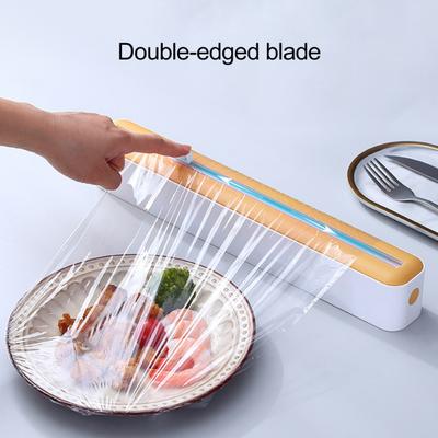 Kaydırmalı Kesicili Plastik Sarma Makinesi Ayarlanabilir 2'si 1 Arada Gıda Streç Filmi