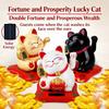 Solar Powered Wealth Attraction Cat Cute Wealthy Car Ornament Creative Opening,Waving Cat Ornament Doll Machine,Eight Directions