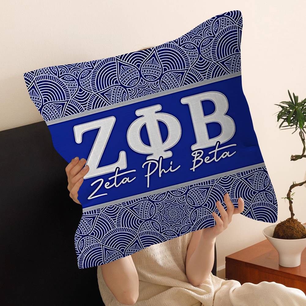 Zeta Phi Beta Sorority Cushion Cover Car Throw Pillow Case For Sofa Car Christmas Gift 40x40cm 45x45cm
