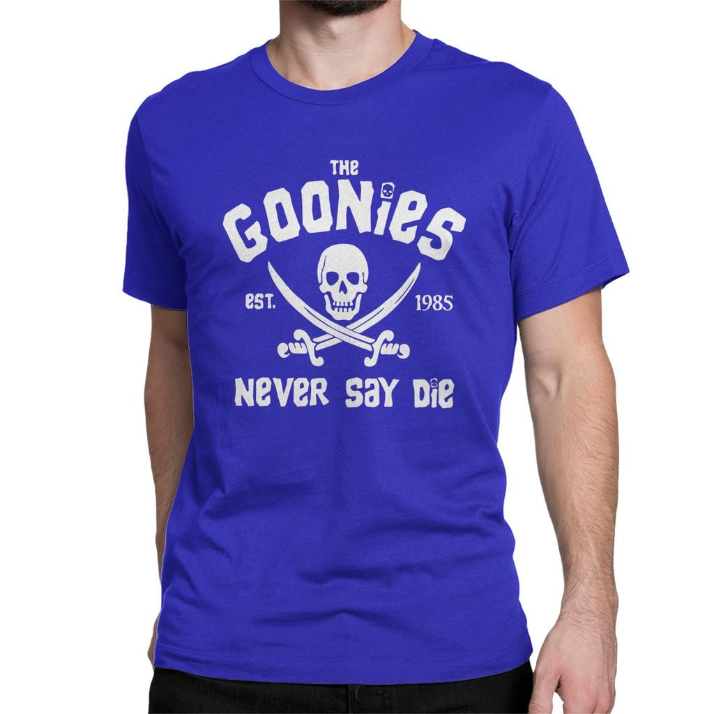 The Goonies T-shirt för män Dödskalle Vintage Ren bomull T-shirts Rund hals Kortärmad T-shirt Plus Size Toppar