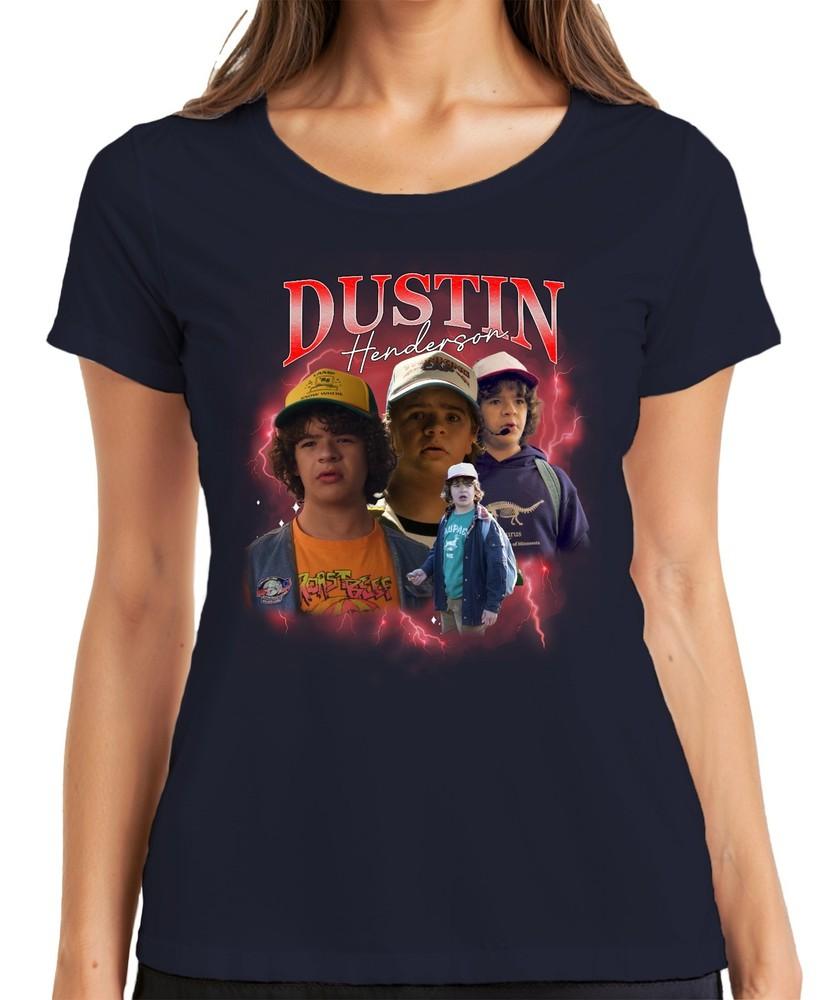 Dustin Henderson Stranger Fan Gift Retro 80s Vintage Hawkins Unisexs TShirt S