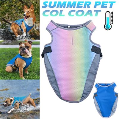 Summer Rainbow Dog Cooling Vest Harness Quick Release Hot Pet Clothes Cool Jacket for Small Medium Largr Dog Accessories