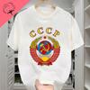 New Cccp Russian Soviet Ussr Unisexs Tshirt Double Sided Printed Tee Officialwebsite Cotton Casual Loose Sport Y2k Clothes
