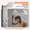 VEVOR Shower Panel System, 6 Shower Modes, Digital Display Shower Panel Tower, Rainfall, 8 Massage Jets, Tub Spout