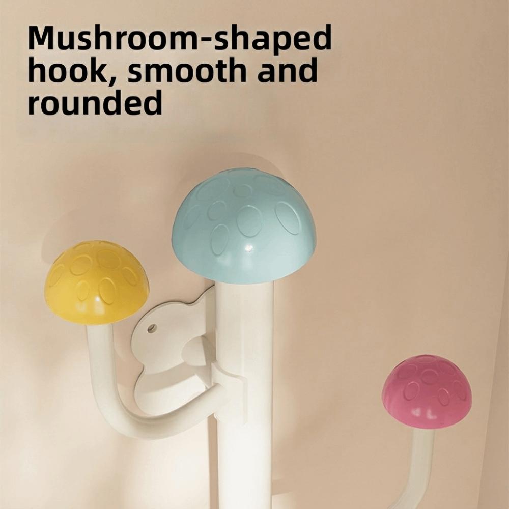 Smooth Edge Mushroom Coat Rack Space Saving Wall Hanging Hooks New Wall Coat Rack Entryway Storage