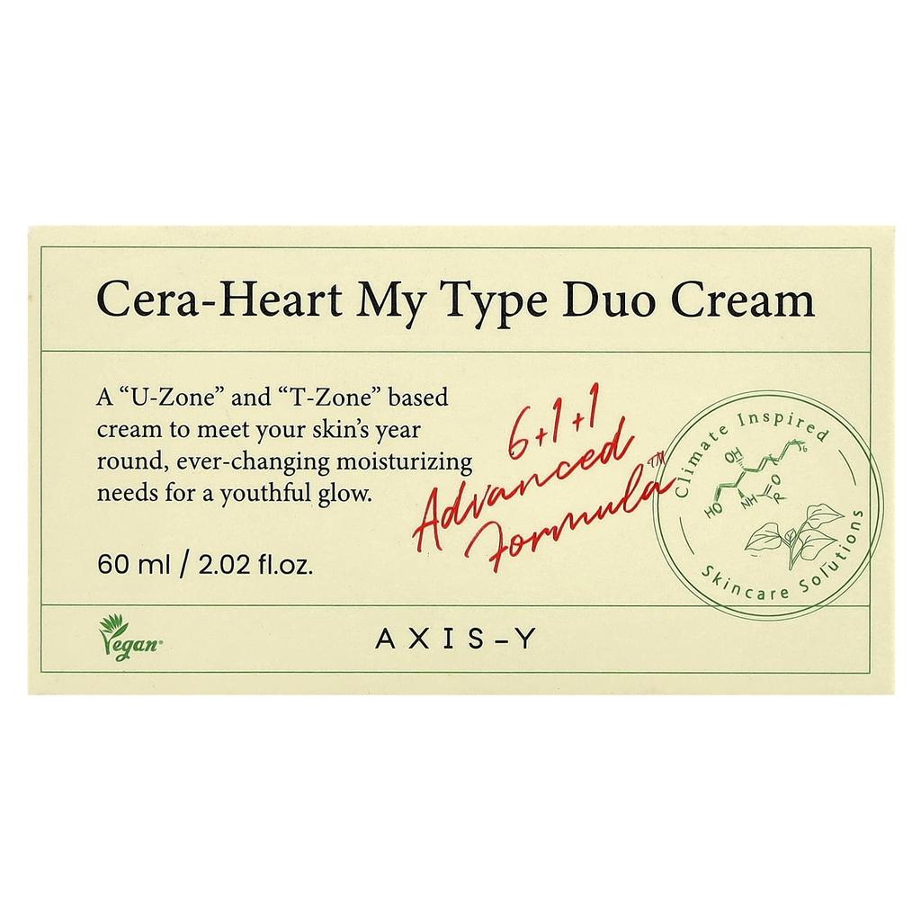 Axis-Y, Cera-Heart My Type Duo Cream, 60ml (2.02 fl oz)