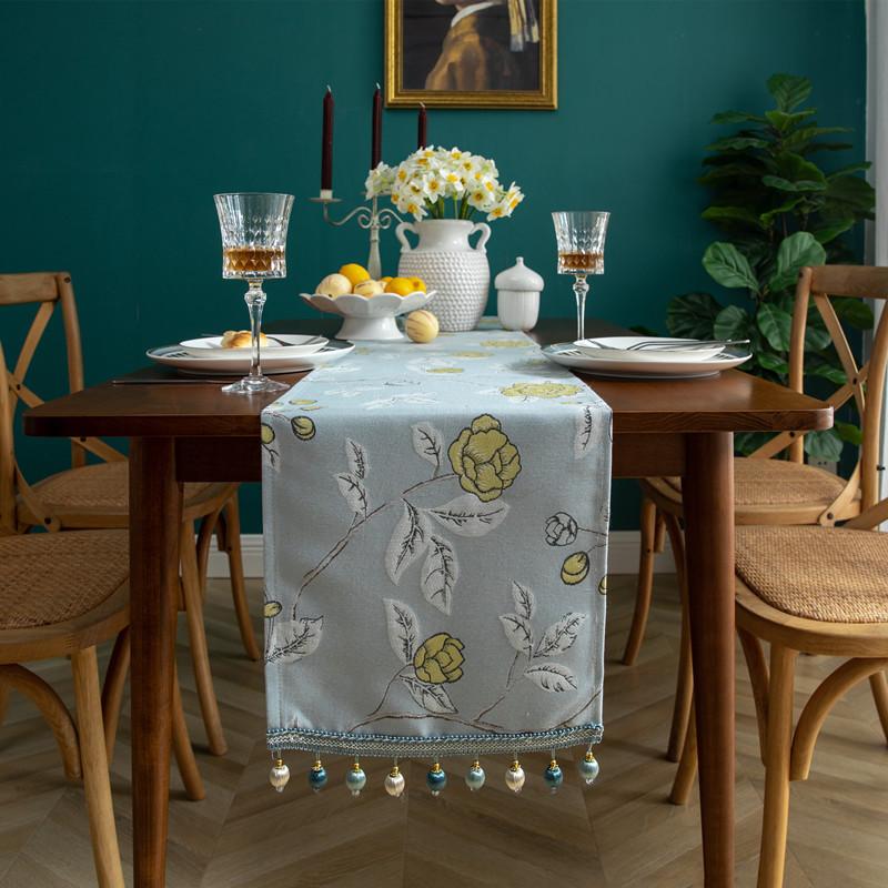 Modern Simple Polyester Table Flag Coffee Table Shoe Cabinet Tv Cabinet Fringed Household Tablecloth Polyester Tablecloth Custom Table Flag