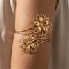 Flower Arm Cuff Bracelet Irregular Pattern Hollow Arm Cuff Personality Exaggerated Fashion Trend Accessory Daily Accessory