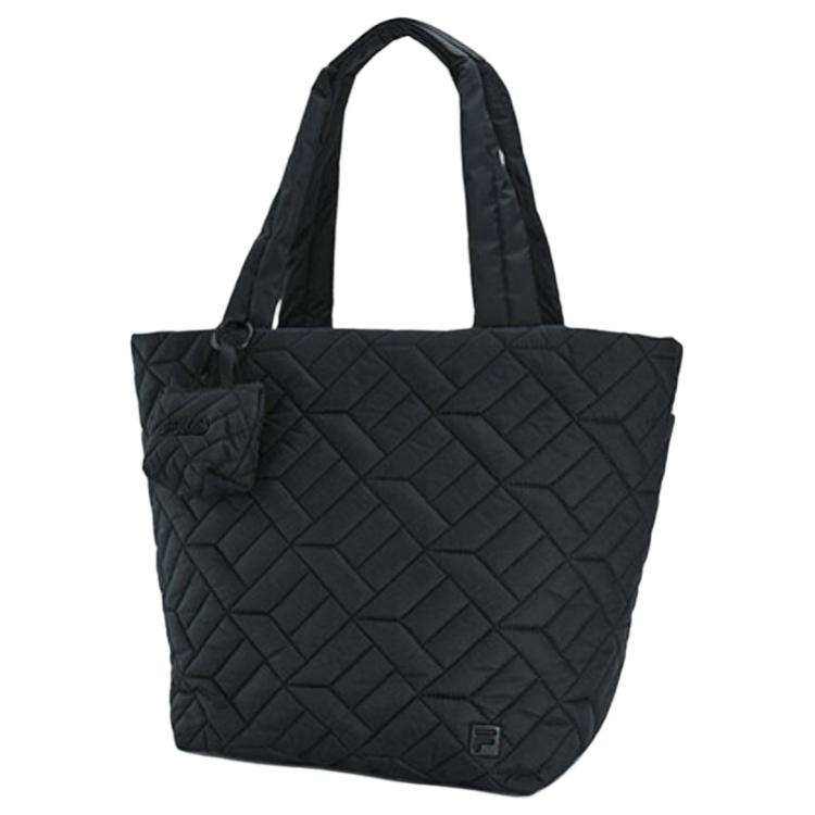 New FILA Fitness Fabric Tote Bag, Shopping Bag, Handbag Large Women's Black A13W441162FBK