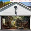 2D Fantasy Tree Library Garage Door Mural Enchanted Forest Reading Room