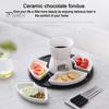 Keramik-Schokoladenfondue-Butterwärmer-Set, Schmelzschale für Käse, Karamell, hochtemperaturbeständige Keramik, gleichmäßiges Erhitzen, Schokoladen-Dip-Set