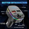 Wireless FM Radio Kit Bluetooth 5.0 Car FM Transmitter Ambient Light Colorful Fast Modulator Play And MP3 With Handsfree Ch Z2X9