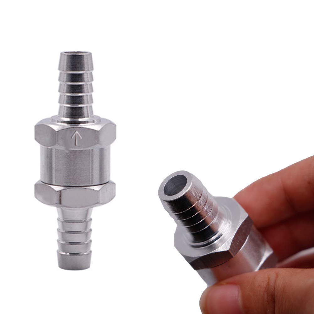 Bestgle Fuel Non Return 0.4 inch (10 mm) 2 Pcs One Way Valve Air