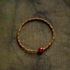 Handmade Olive Pit Bamboo Joint Bracelet, 3 Styles with Hetian Stone/Cinnabar/Olive Jade, Retro New Chinese Unisex Jewelry, Travel Souvenir