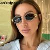 Small Frame Polygonal Sunglasses Women  Luxury Brand Designer Metal Punk Sun Glasses For Men Vintage Rhombus Sunglass Shades