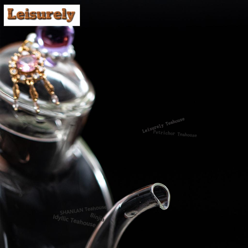 500ml High Borosilicate Glass Antique Boiling Water Kettle Large Capacity Tea Maker Pot Yellow Rice Wine Kettle Tea Ceremony