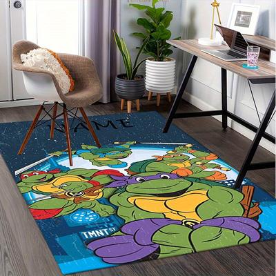 Ninja, Turtles, Action Office Carpet Soft Polyester Entrance Carpet Washable Non Slip Machine Washab