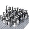 13Pcs Mini Gondor Battle Spearman Body Gurad Infantry VS Roman Solider Eomer Rohan Warriorr Figures Blocks Set Toys for Kids