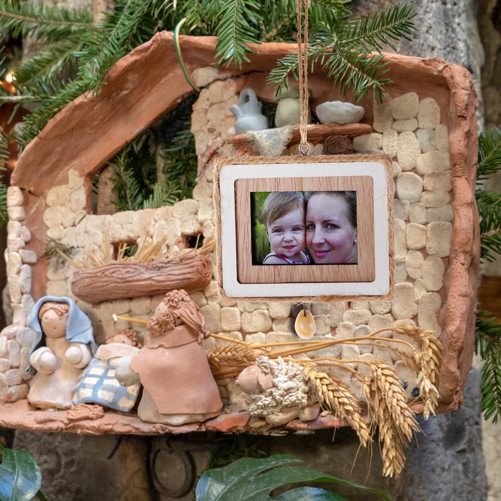 Valentines Day Frame Wooden Photo Pendant Ornament Craft Picture Frames Decorate