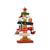 Rustic Wooden Christmas Tabletop Decor Ornament for Holiday Shelf Mantel and Home