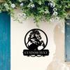 Panneau en Métal Cheval Nom de Famille Personnalisé Décor Mural Rustique Sculpture Personnalisée Cadeau de Fête Art de Ferme