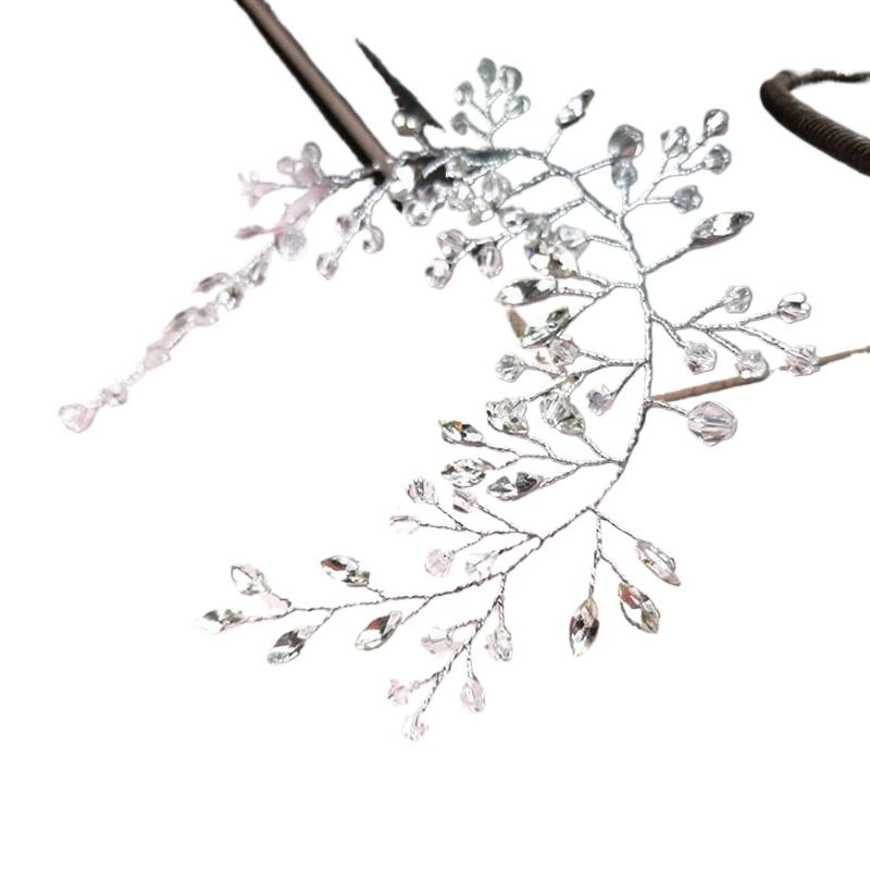 1pc Hair Chain Luxury Tiara Fashion Faux Pearl Headpiece Headband Wedding Bridal Rhinestone