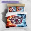3pcs Duvet Cover Set (1*Duvet Cover + 2*Pillowcase, Without Core), Manly Warringah Sea Eagles Print Bedding Set, Bedroom Decor, All‑Season, Birthday G