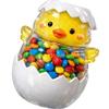 F26C Decorative Rabbit Chick Eggs Glass Clear Candy Jar With Lid For Easter Treats Cookie Chocolate And Dry Food Organization