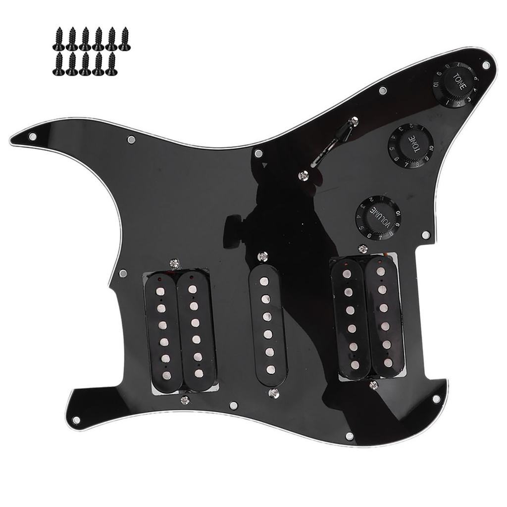 Electric Guitar Board Pickguard Humbucker with HSH Pickup Loaded Prewired Noire